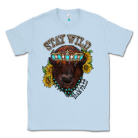Dusty Blue turquoise bison Classic Tee - RacoonDesign