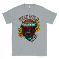 Heather Grey turquoise bison Classic Tee - RacoonDesign
