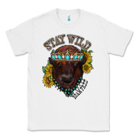 White turquoise bison Classic Tee - RacoonDesign