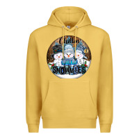 Antique Gold Chillin With My Snowmies Premium Hoodie - FaDigitalArtStudio