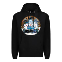 Black Chillin With My Snowmies Premium Hoodie - FaDigitalArtStudio