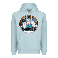 Blue Mist Chillin With My Snowmies Premium Hoodie - FaDigitalArtStudio