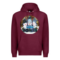 Burgundy Chillin With My Snowmies Premium Hoodie - FaDigitalArtStudio