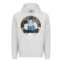 Dove Grey Chillin With My Snowmies Premium Hoodie - FaDigitalArtStudio