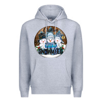 Heather Grey Chillin With My Snowmies Premium Hoodie - FaDigitalArtStudio