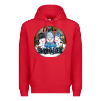 Red Chillin With My Snowmies Premium Hoodie - FaDigitalArtStudio