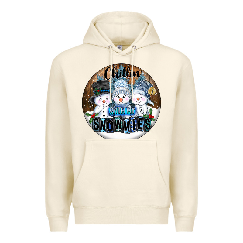Chillin With My Snowmies Premium Hoodie by FaDigitalArtStudio | Teevron