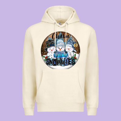 Chillin With My Snowmies Premium Hoodie Designed By Fadigitalartstudio
