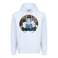 White Chillin With My Snowmies Premium Hoodie - FaDigitalArtStudio