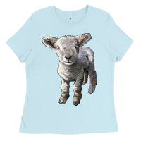 Baby Blue southdown baby sheep Ladies Tee - LillyAllenDesigns