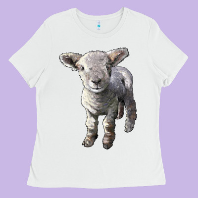 Southdown Baby Sheep Ladies Tee Designed By Lillyallendesigns