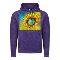 Cloud Purple sparkling sunflower Vintage Hoodie - TumblerDesignByShophia