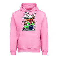 Fuchsia Pink animal drummer pearl drums Urban Hoodie - lanVoArt