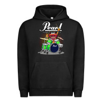 Pigment Black animal drummer pearl drums Urban Hoodie - lanVoArt