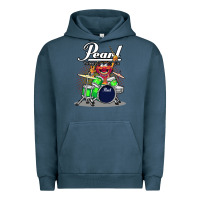 Pigment Midnight Navy animal drummer pearl drums Urban Hoodie - lanVoArt