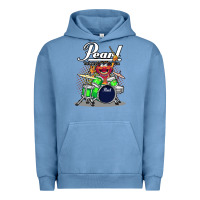 Pigment Pebble Blue animal drummer pearl drums Urban Hoodie - lanVoArt