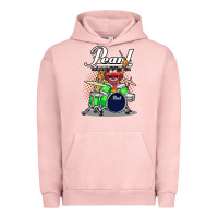 Pigment Salmon animal drummer pearl drums Urban Hoodie - lanVoArt