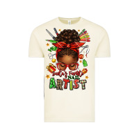 Vintage Arctic santa's favorite nail artist afro messy bun Vintage Tee - texasbilliewilder