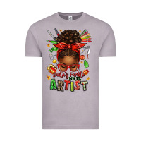 Vintage Zinc santa's favorite nail artist afro messy bun Vintage Tee - texasbilliewilder