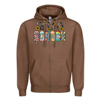 Chestnut name vibrant summer greeting with popsicles Zipper Hoodie - CowhideDigitalArt