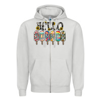 Dove Grey name vibrant summer greeting with popsicles Zipper Hoodie - CowhideDigitalArt