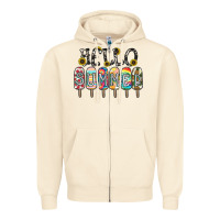 Sandshell name vibrant summer greeting with popsicles Zipper Hoodie - CowhideDigitalArt