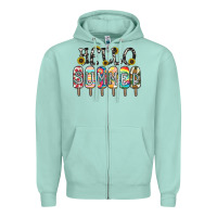 Seafoam name vibrant summer greeting with popsicles Zipper Hoodie - CowhideDigitalArt