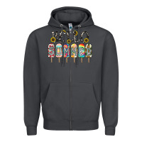 Smoke name vibrant summer greeting with popsicles Zipper Hoodie - CowhideDigitalArt