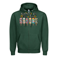 Sports Green name vibrant summer greeting with popsicles Zipper Hoodie - CowhideDigitalArt