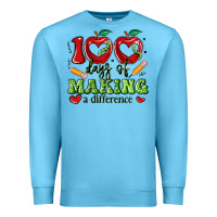 Ocean Blue 100 days of making a difference Premium Sweatshirt - Artiststas