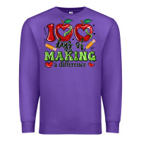 Purple 100 days of making a difference Premium Sweatshirt - Artiststas