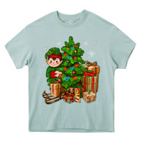 Arona Christmas Elf With Gift Heavy Core Tee - BundleAndBundleShop