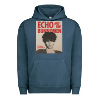 Pigment Midnight Navy echo and the bunnymen Urban Hoodie - lanVoArt