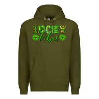 Army Green lucky vibes Premium Hoodie - RanaPortraitStore