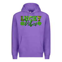 Purple lucky vibes Premium Hoodie - RanaPortraitStore