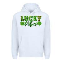 White lucky vibes Premium Hoodie - RanaPortraitStore