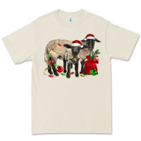 Bone Christmas Suffolk Sheep And Baby Suffolk Sheep Premium Tee - LillyAllenDesigns
