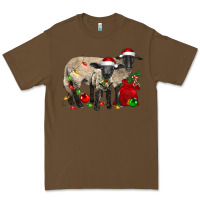 Cacao Christmas Suffolk Sheep And Baby Suffolk Sheep Premium Tee - LillyAllenDesigns