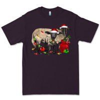 Plum Christmas Suffolk Sheep And Baby Suffolk Sheep Premium Tee - LillyAllenDesigns