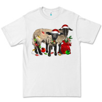White Christmas Suffolk Sheep And Baby Suffolk Sheep Premium Tee - LillyAllenDesigns