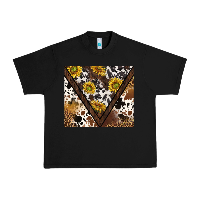 Western Sunflowers And Cowhide Tumbler Tbs Urban Heavy Tee by TumblerDesignByShophia | Teevron