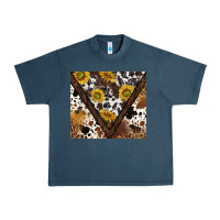 Midnight Navy western sunflowers and cowhide tumbler tbs Urban Heavy Tee - TumblerDesignByShophia