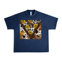 Navy western sunflowers and cowhide tumbler tbs Urban Heavy Tee - TumblerDesignByShophia
