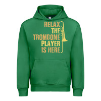 Emerald relax the trombone player is here gift trombone gifts Urban Hoodie - lanVoArt