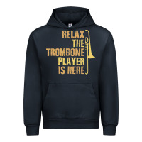 Navy relax the trombone player is here gift trombone gifts Urban Hoodie - lanVoArt