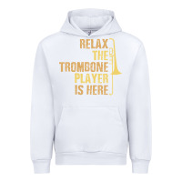 White relax the trombone player is here gift trombone gifts Urban Hoodie - lanVoArt