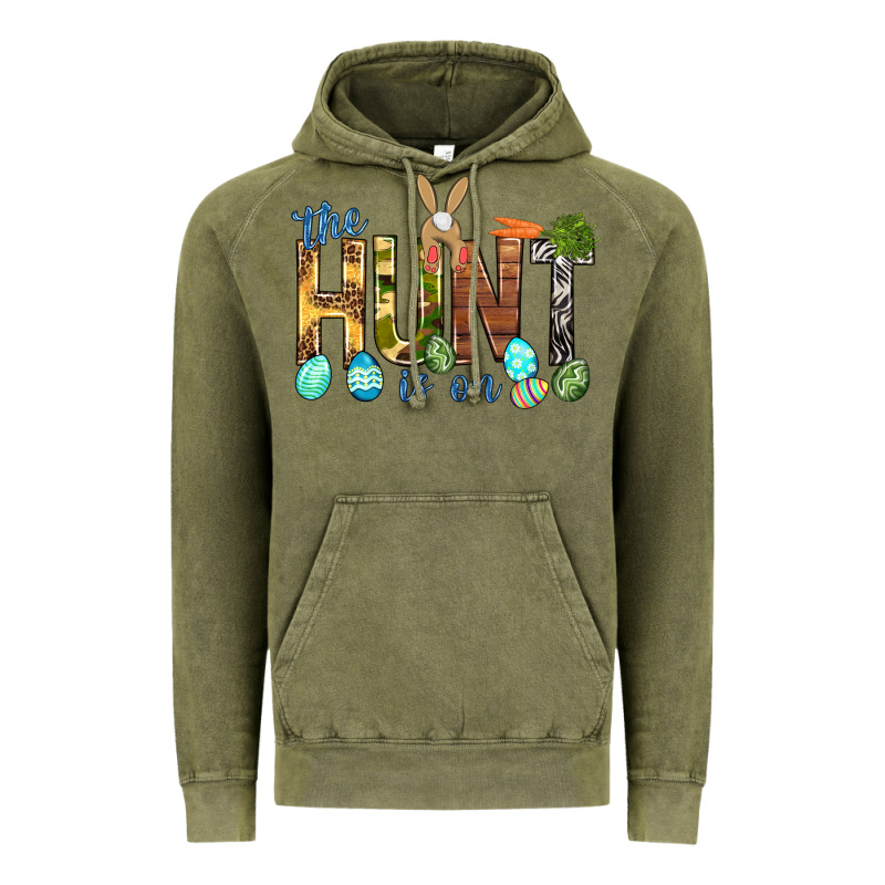 The Hunt Is On With Eggs Easter Day Vintage Hoodie by HowdyJamesFarm | Teevron
