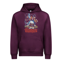 Mauve Wine the burbs Urban Hoodie - lanVoArt