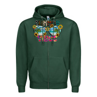Sports Green Summer Vibes Zipper Hoodie - CowhideDigitalArt