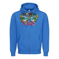True Royal Summer Vibes Zipper Hoodie - CowhideDigitalArt